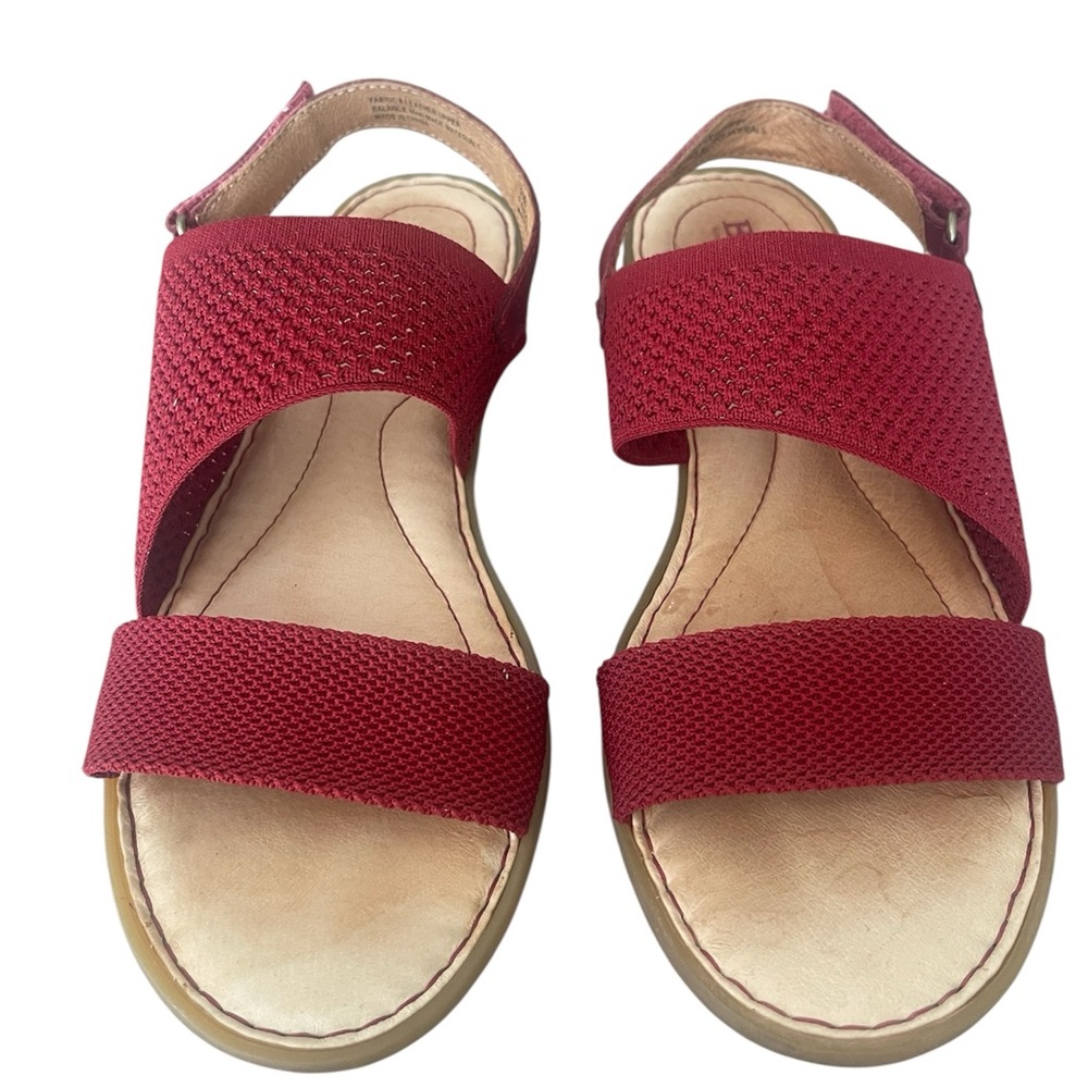 Born Hanz Scarlet Red Sling Back Sandals Size 10